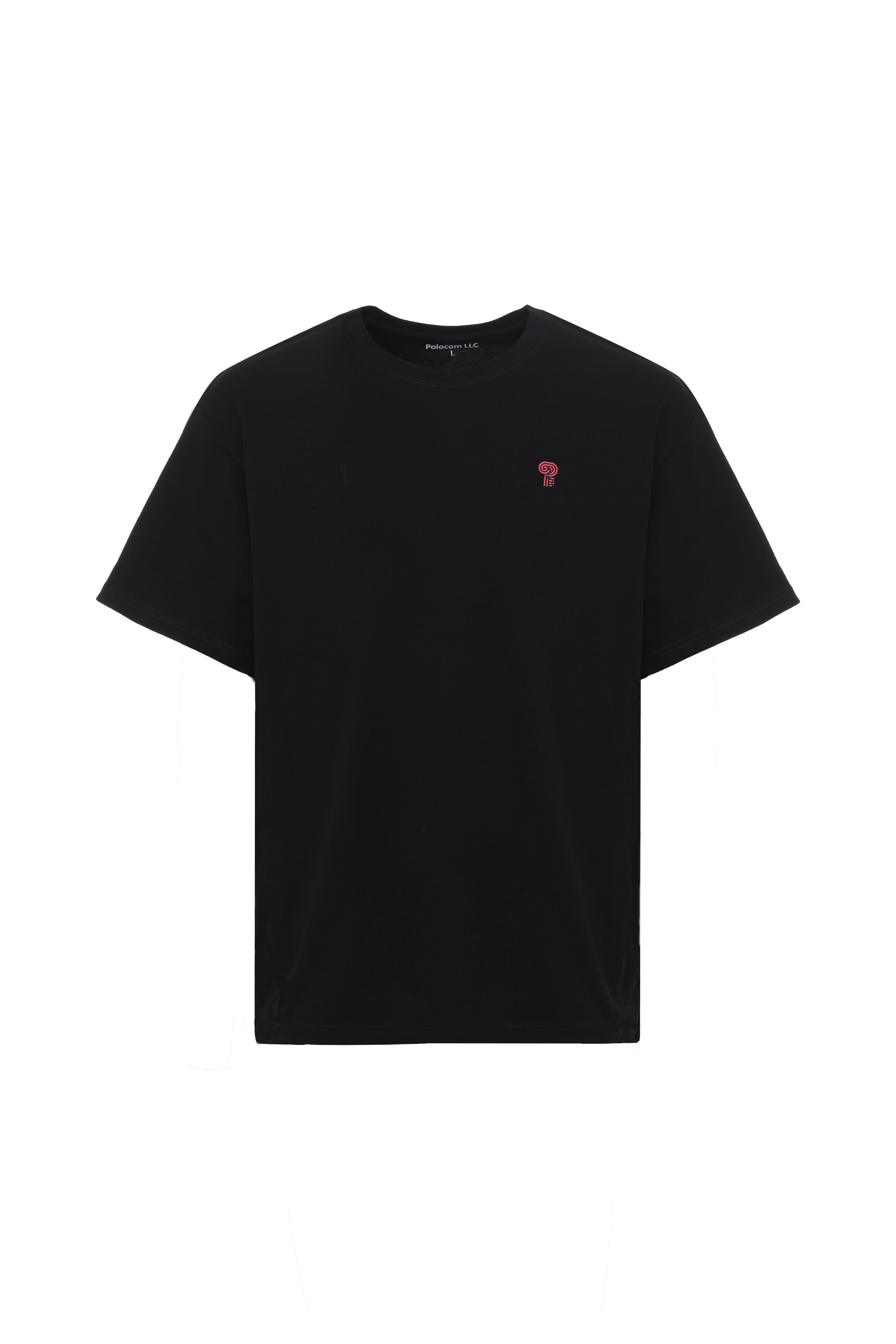 Polocom Plus© - Essential Tee — Black/Red