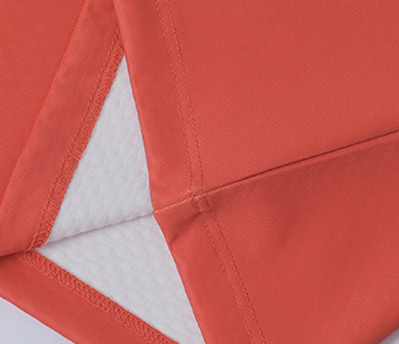 Apex Stretch Quarter-Zip Top seam and fabric reverse detail