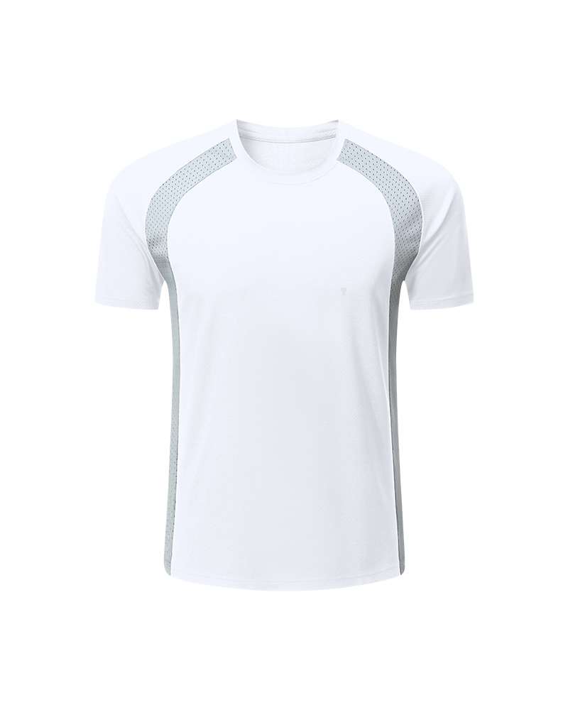 Arc Panel Training Tee in White, garment front view