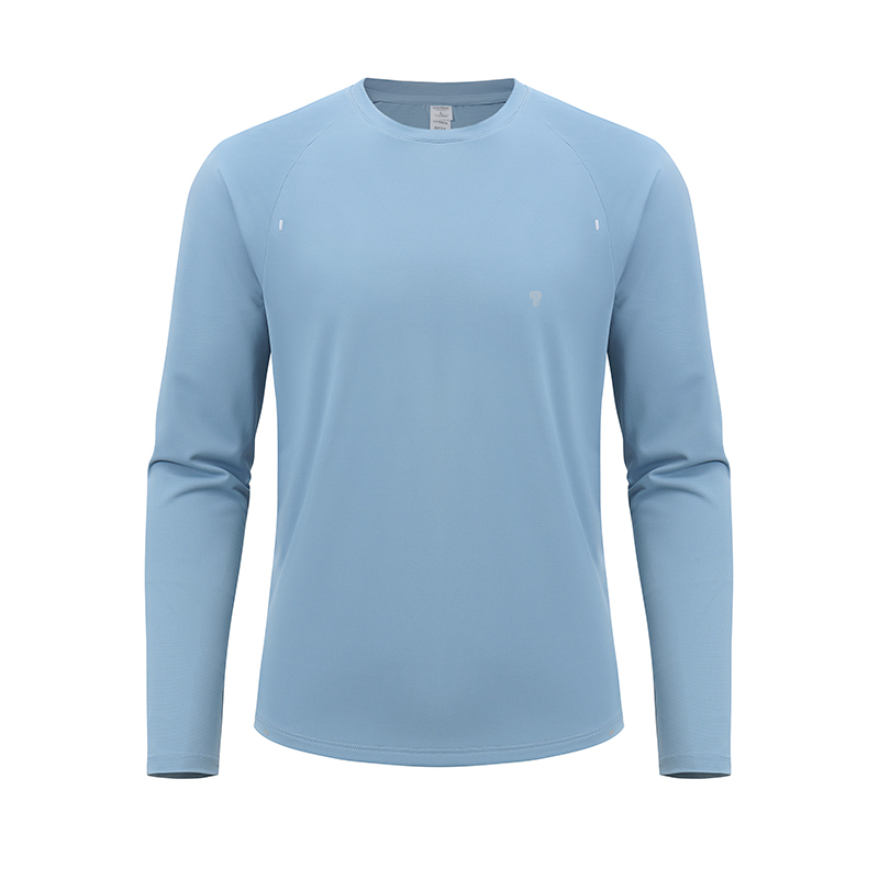 Breeze Long-Sleeve Training Tee in Blue, front product view