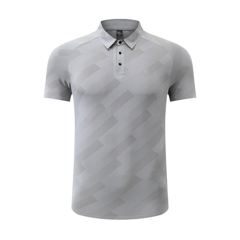 Polocom Plus Contour Golf Polo in Gray, front garment view