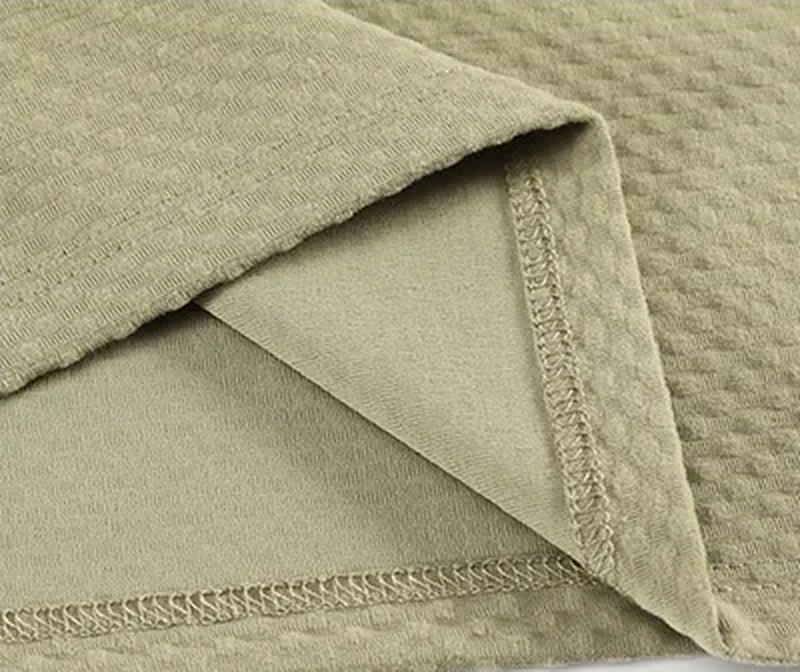 Contour Knit Long Sleeve Tee hem construction detail