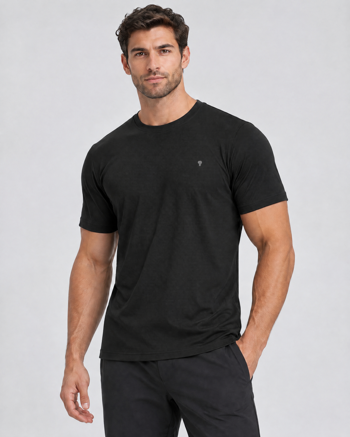 Core Mesh Training Tee | Black | Front view
