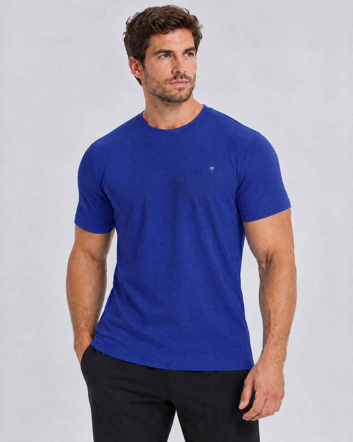 Core Mesh Training Tee | Blue | Front view