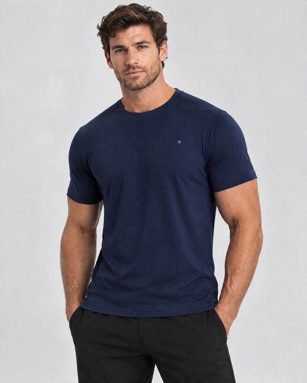 Core Mesh Training Tee | Dark Blue | Front view