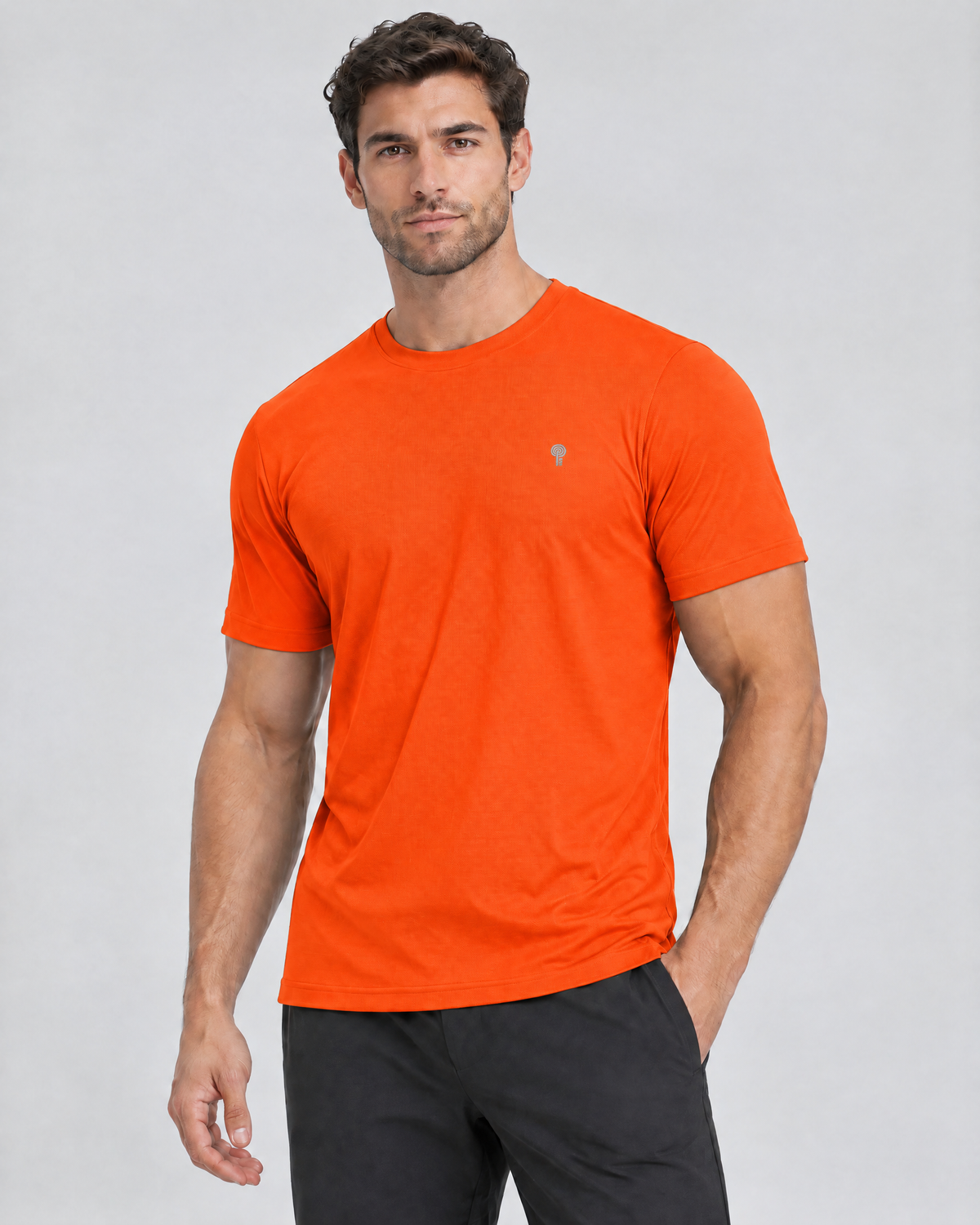 Core Mesh Training Tee | Orange | Front view