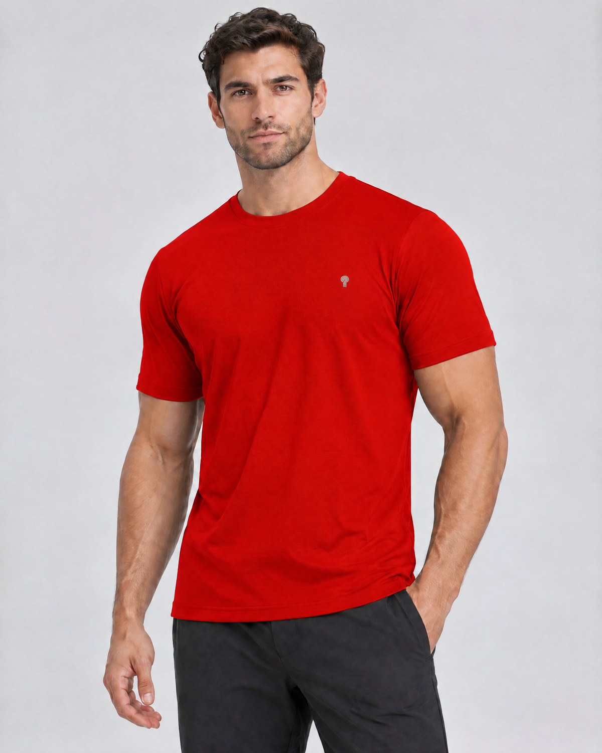 Core Mesh Training Tee | Red | Front view