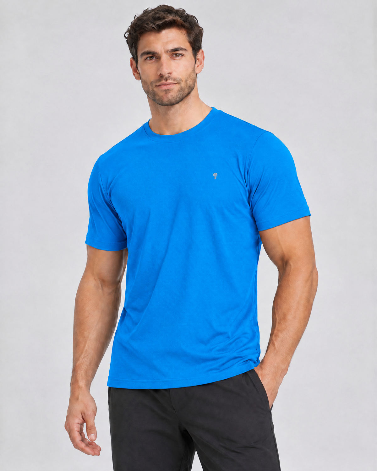 Core Mesh Training Tee | Sea Blue | Front view