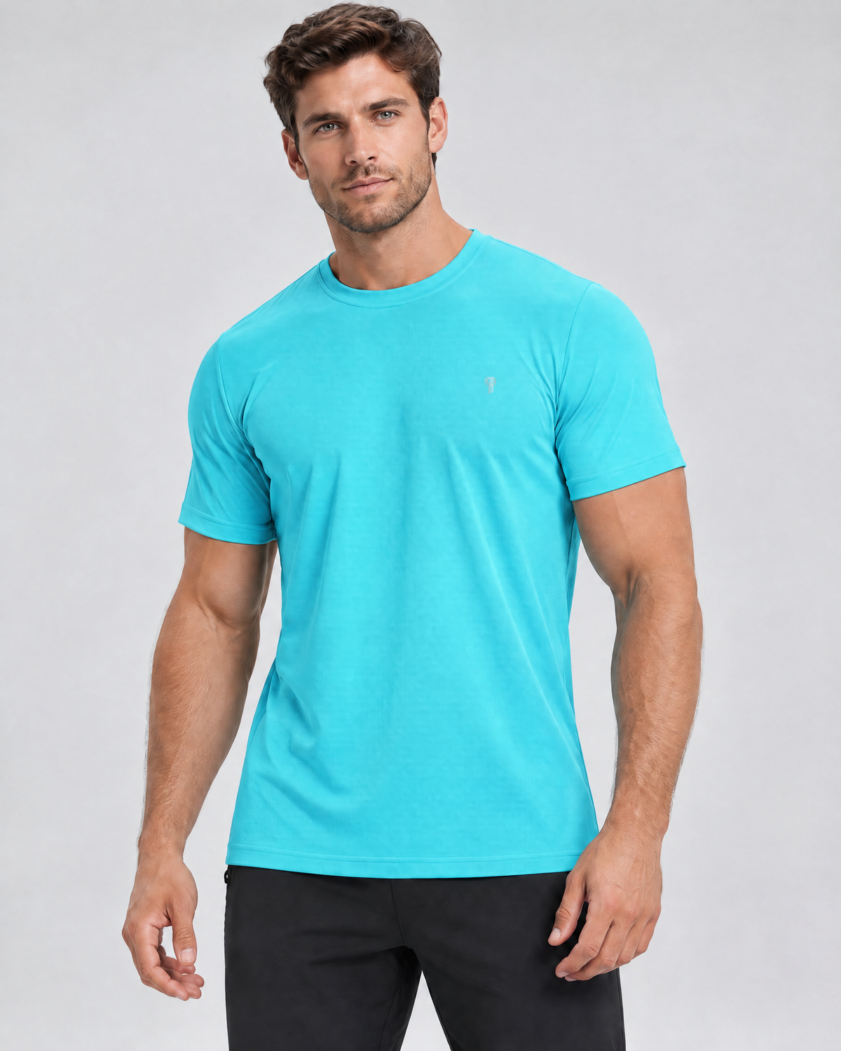 Core Mesh Training Tee | TiffanyBlue | Front view
