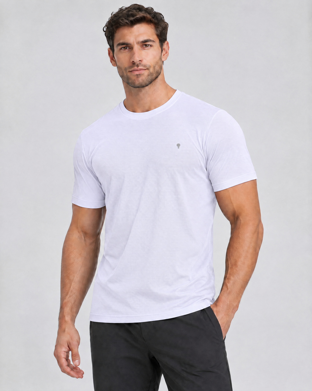 Core Mesh Training Tee | White | Front view
