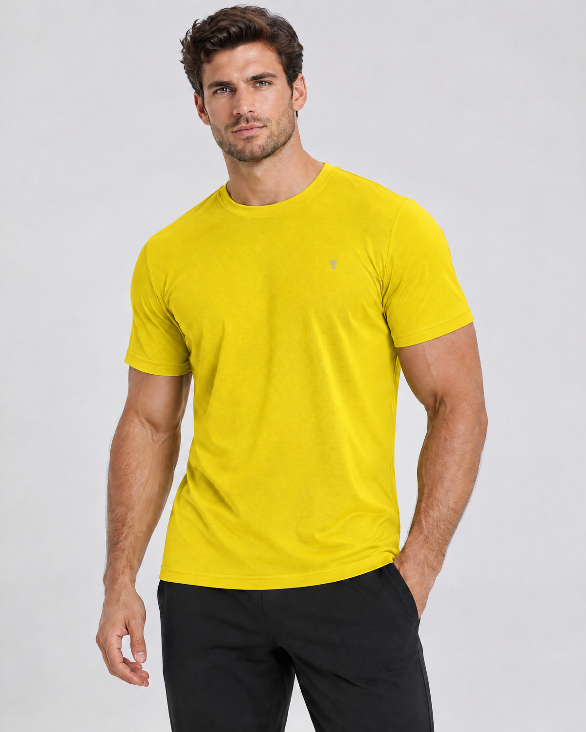 Core Mesh Training Tee | Yellow | Front view