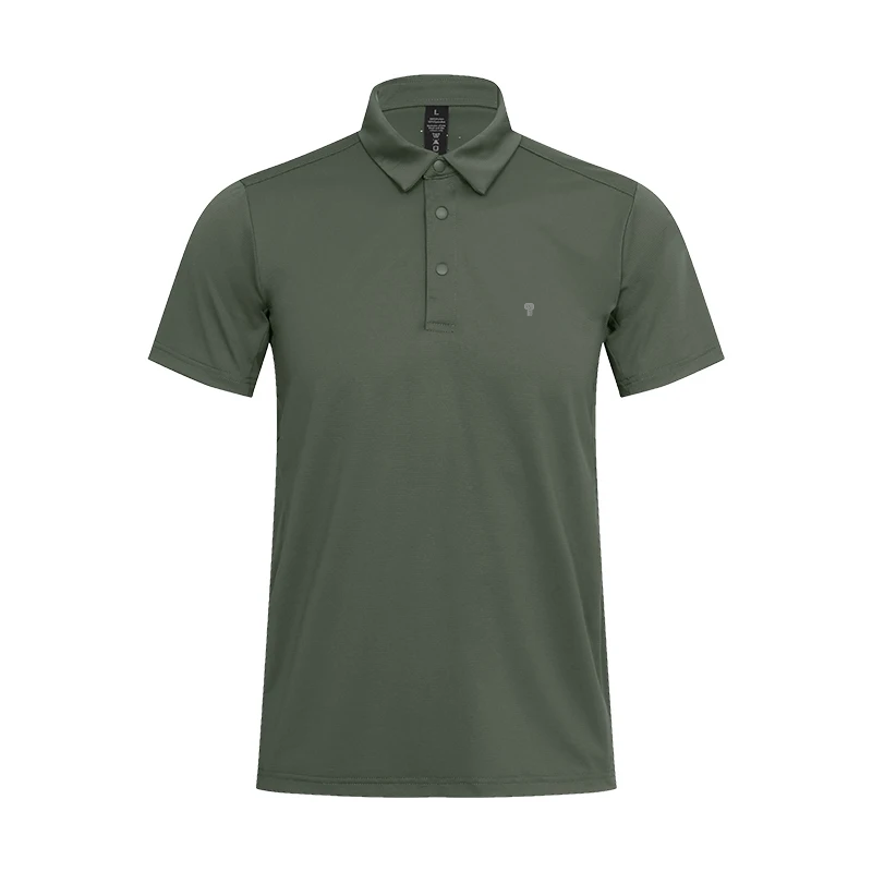 Polocom Plus Course Stretch Polo in Dark Grey, front product view