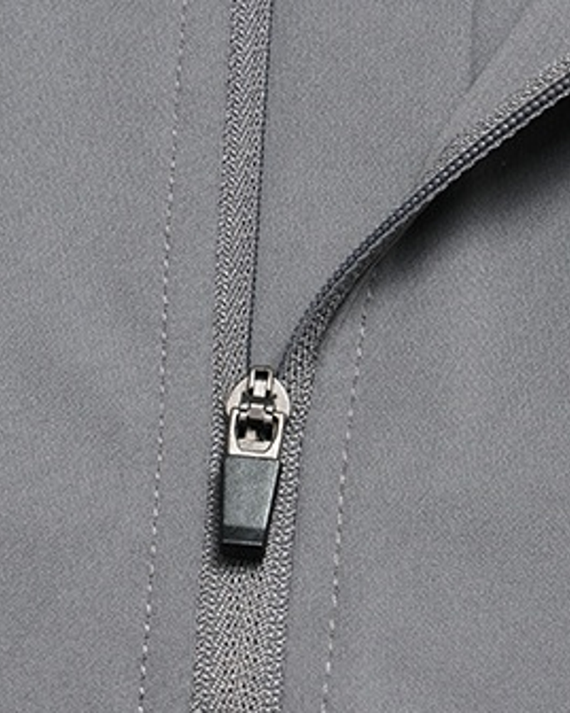 Court Stretch Quarter-Zip Top zip detail