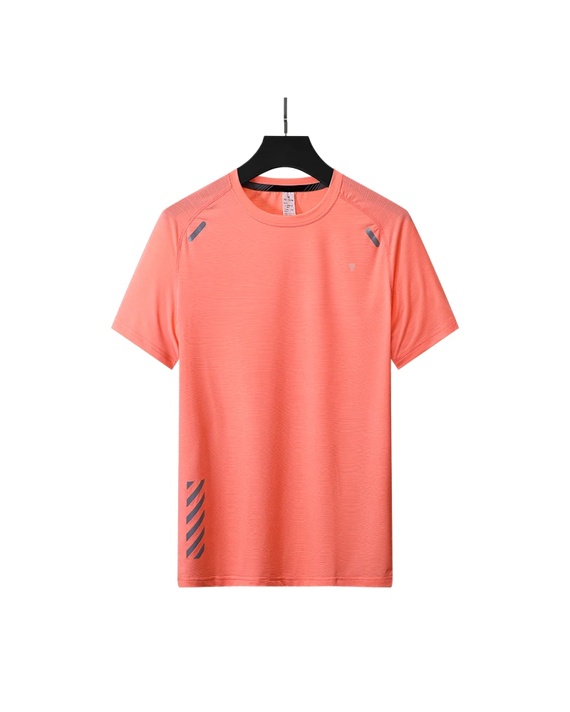 Polocom Plus Dash Stretch Training Tee in Orange, garment front view