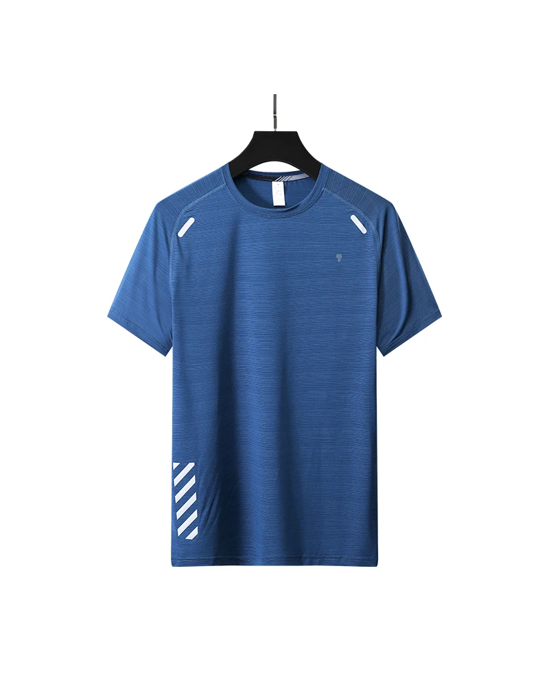 Polocom Plus Dash Stretch Training Tee in Navy, garment front view