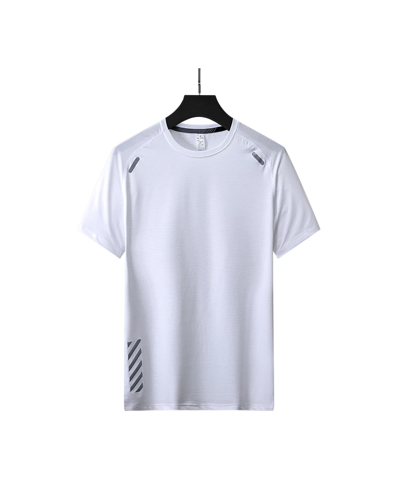 Polocom Plus Dash Stretch Training Tee in White, garment front view