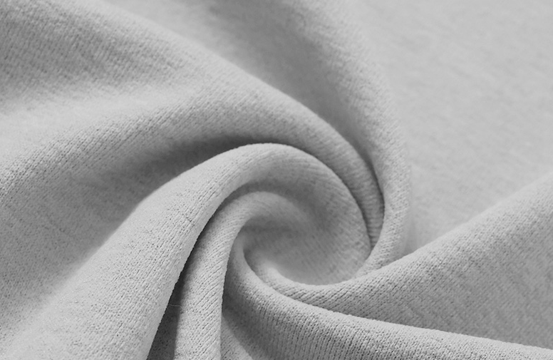 Drift Lightweight Raglan Tee in Gray, close-up fabric texture