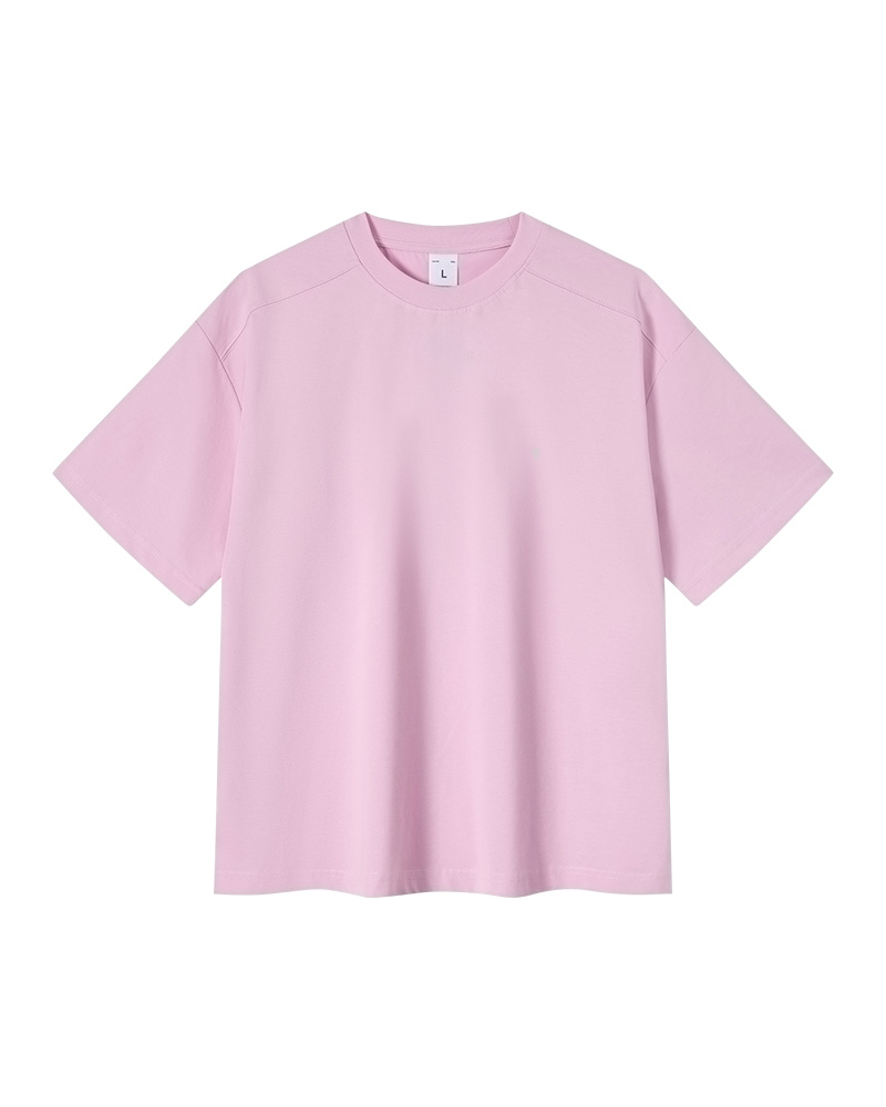 Polocom Plus Ease Cotton-Blend Tee in Pink, garment front view