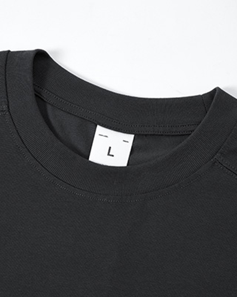 Ease Cotton-Blend Tee crew neckline detail
