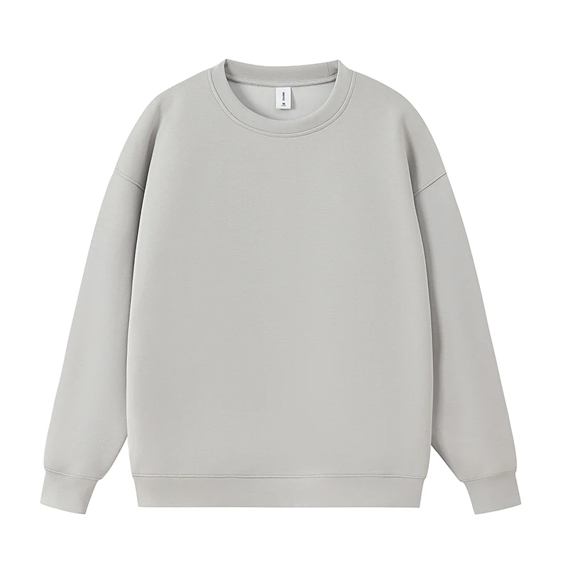 Polocom Plus Ease Heavyweight Stretch Crewneck in Gray, front product view