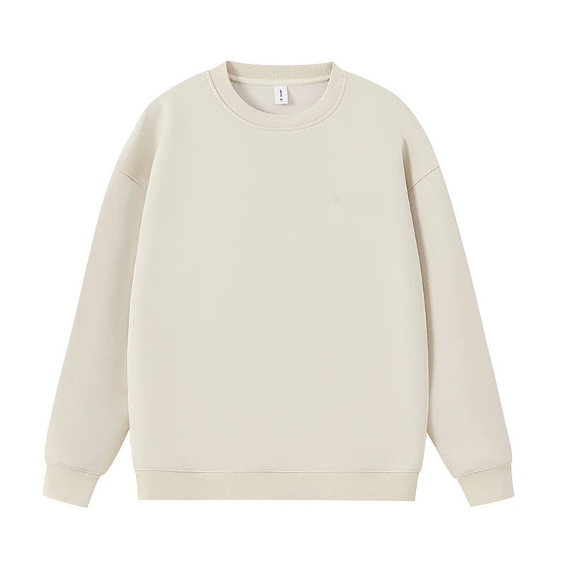 Polocom Plus Ease Heavyweight Stretch Crewneck in Camel, front product view