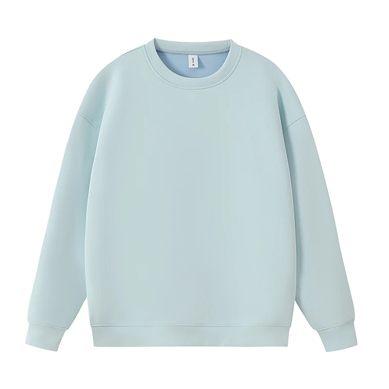 Polocom Plus Ease Heavyweight Stretch Crewneck in Water Blue, front product view