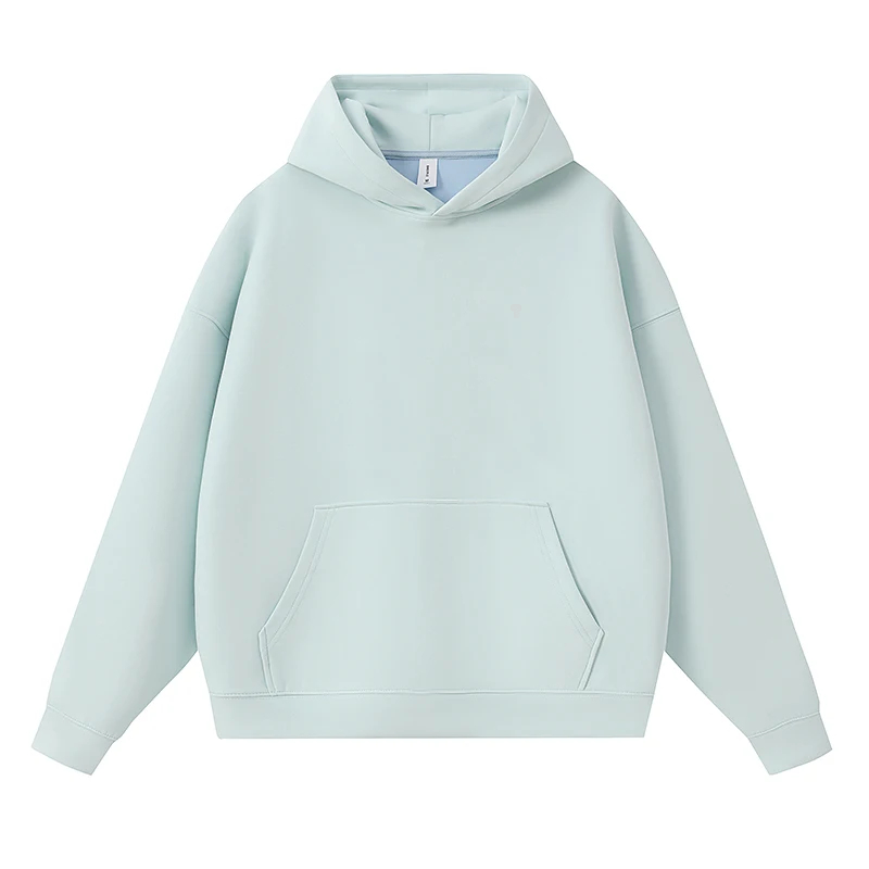 Ease Heavyweight Stretch Hoodie in Water Blue, front product view