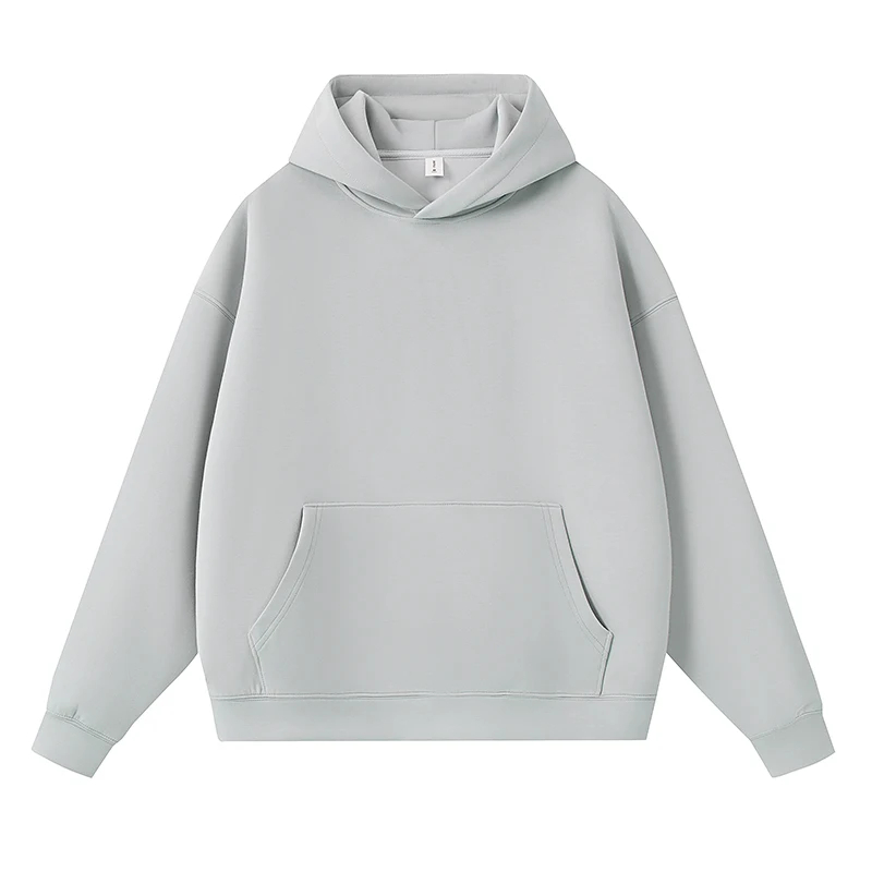 Polocom Plus Ease Heavyweight Stretch Hoodie in Ideal Gray, front product view
