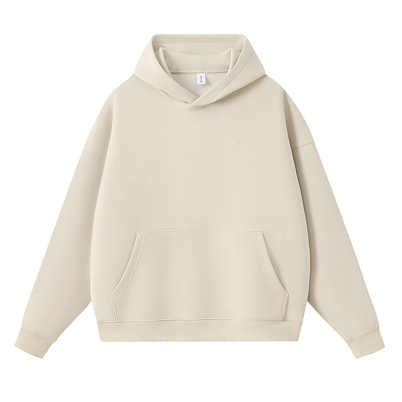 Polocom Plus Ease Heavyweight Stretch Hoodie in Camel, front product view
