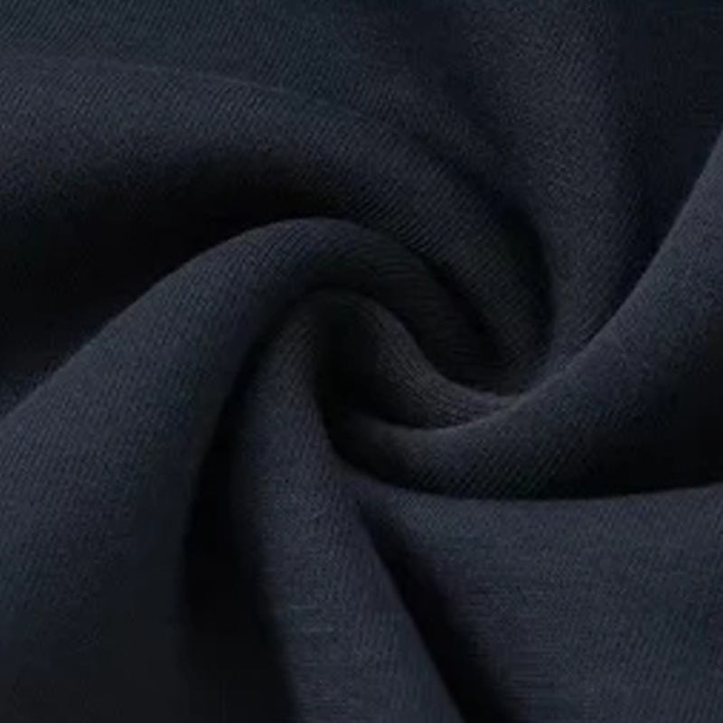 Ease Heavyweight Stretch Hoodie in Navy, close-up fabric texture