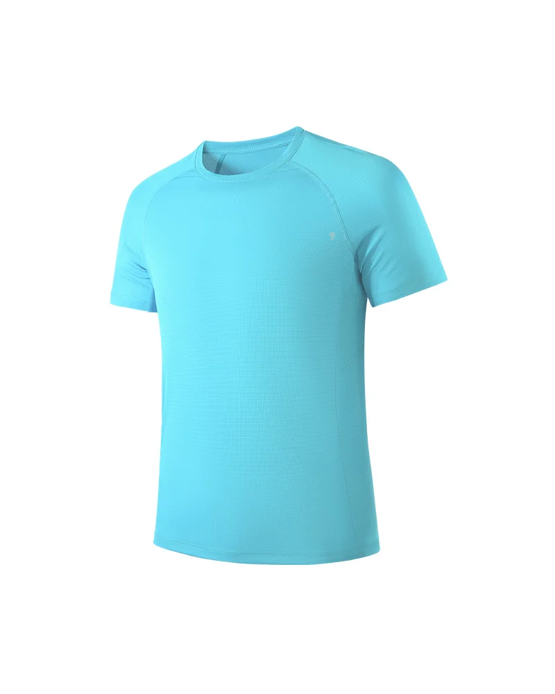 Polocom Plus Featherlight Training Tee in Light Blue, garment front view