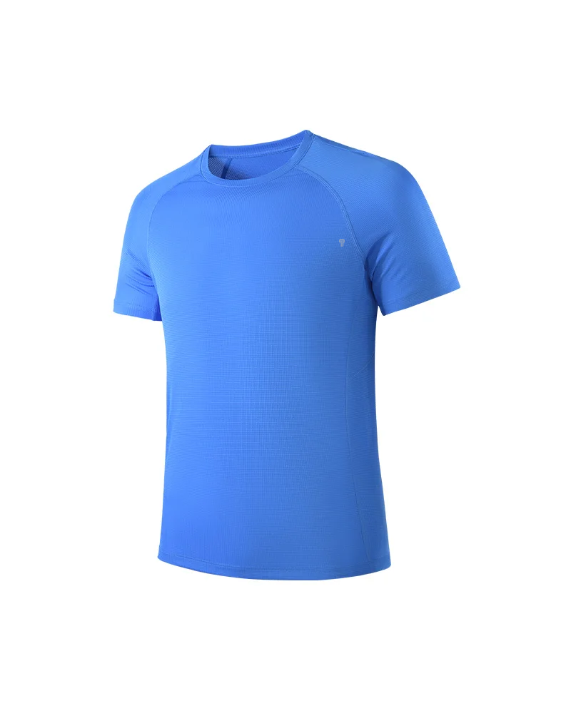 Polocom Plus Featherlight Training Tee in Blue, garment front view