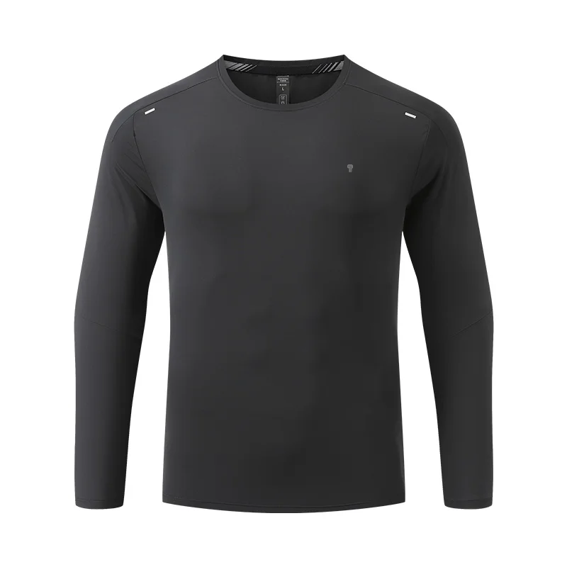 Polocom Plus Flexform Long Sleeve Tee in Black, garment front view