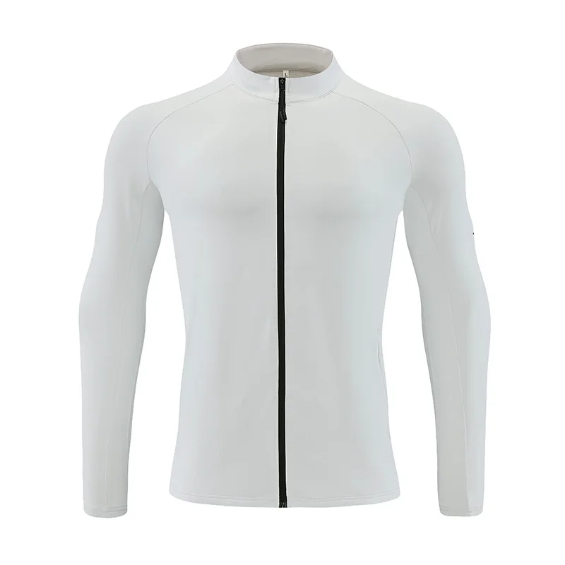 Polocom Plus Form Full-Zip Training Jacket in White grey, front product view