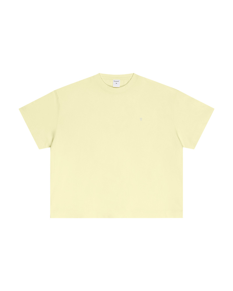 Polocom Plus Foundation Cotton Tee in Yellow, garment front view