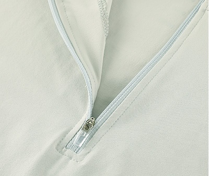Glide Nylon Quarter-Zip Top zipper detail