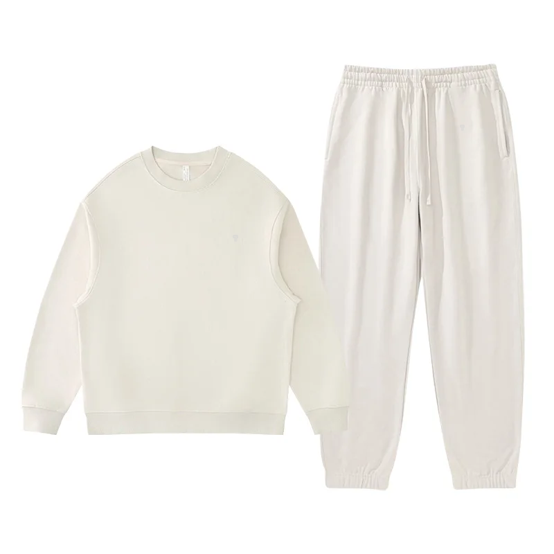 Haven Heavyweight Crewneck and Jogger Set in Wheat, front product view