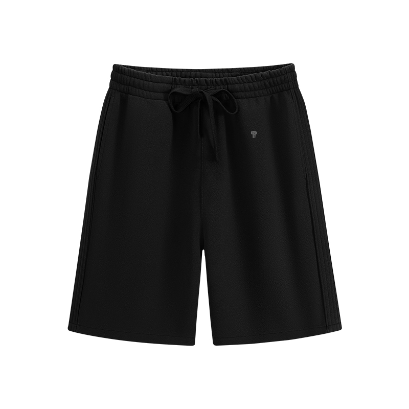 Polocom Plus Haven Heavyweight Shorts in Black, front product view