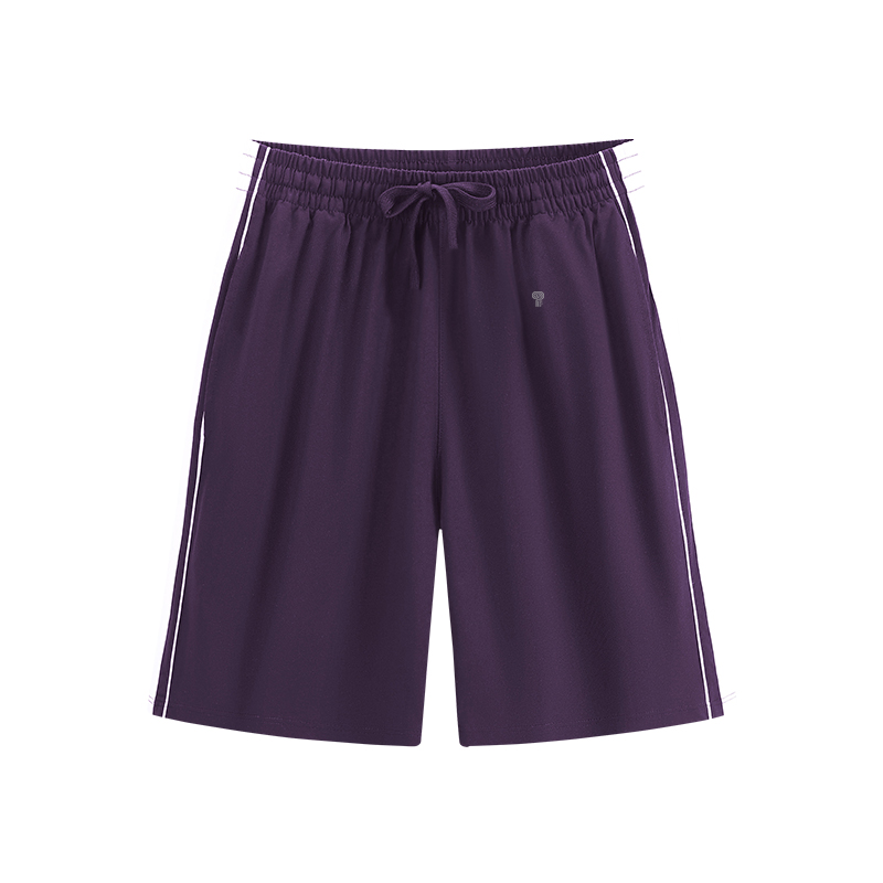 Polocom Plus Lane Stripe Shorts in Purple, front product view