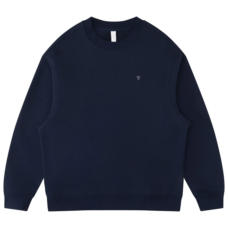Polocom Plus Loft Heavyweight Crewneck in Navy, front product view