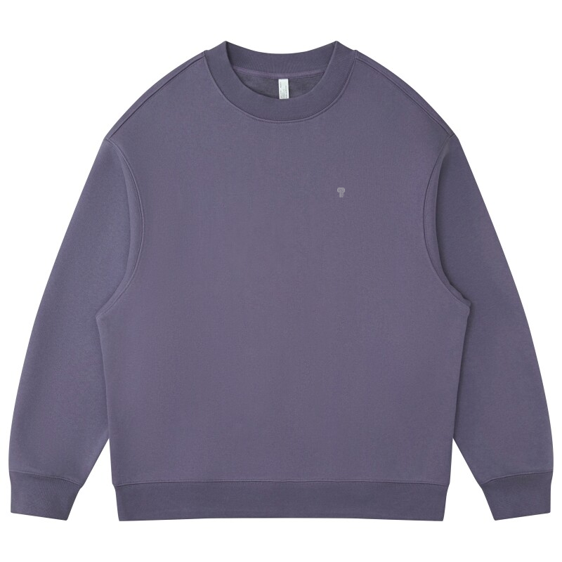 Polocom Plus Loft Heavyweight Crewneck in Gray Purple, front product view