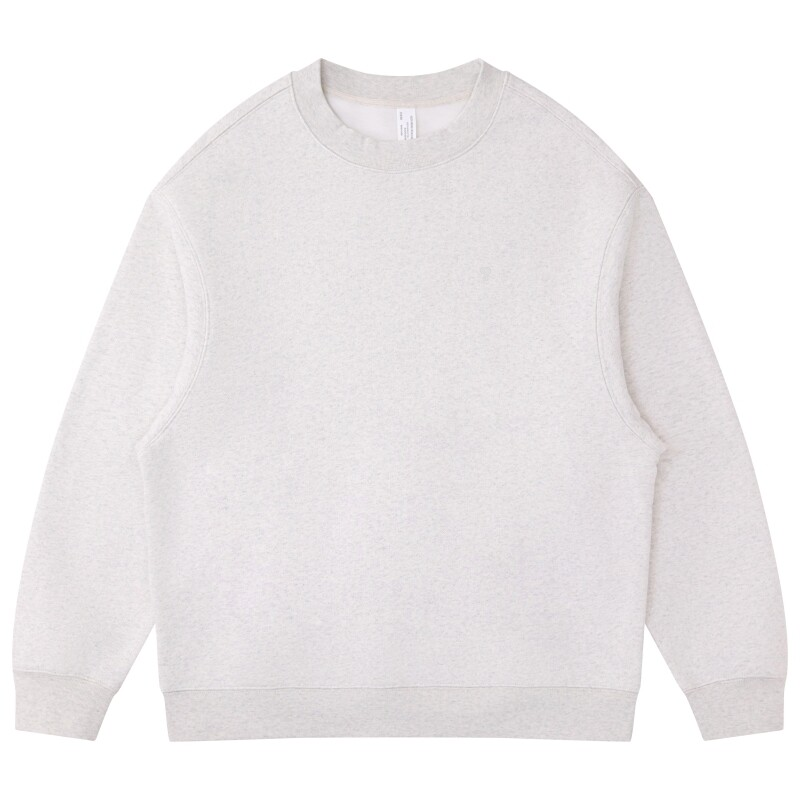 Polocom Plus Loft Heavyweight Crewneck in Oat Gray, front product view