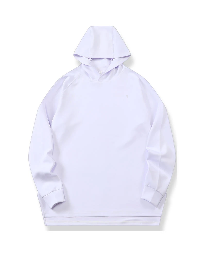 Polocom Plus Momentum Training Hoodie in White, garment front view