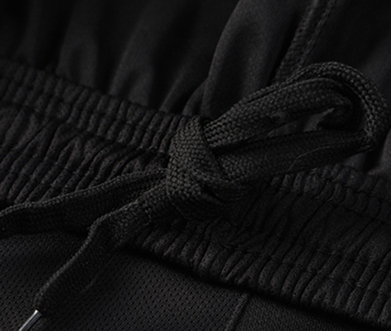 Polocom Plus Pace Panel Tee & Shorts Set, drawstring waistband detail
