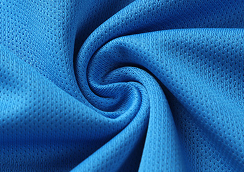 Polocom Plus Pace Panel Tee & Shorts Set, blue fabric texture detail