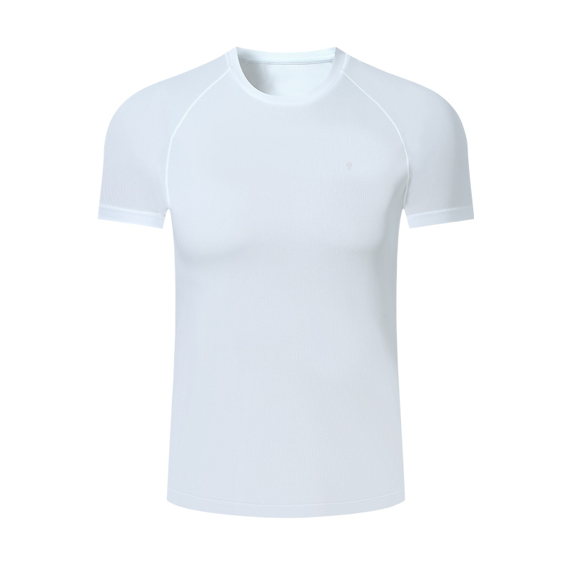 Polocom Plus Pace Raglan Training Tee in White, front garment view