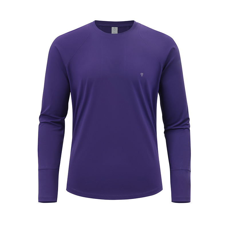 Polocom Plus Pace Ultralight Long Sleeve Tee in Purple, front product view