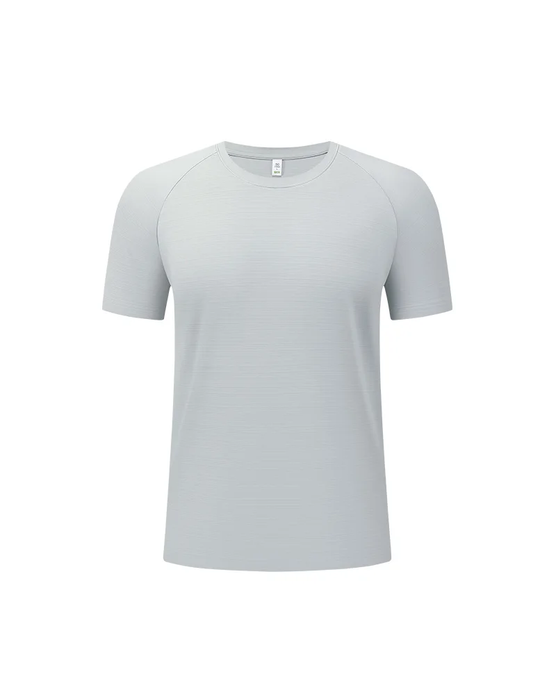 Polocom Plus Airflow Nylon Stretch Tee in Light Gray, full product view