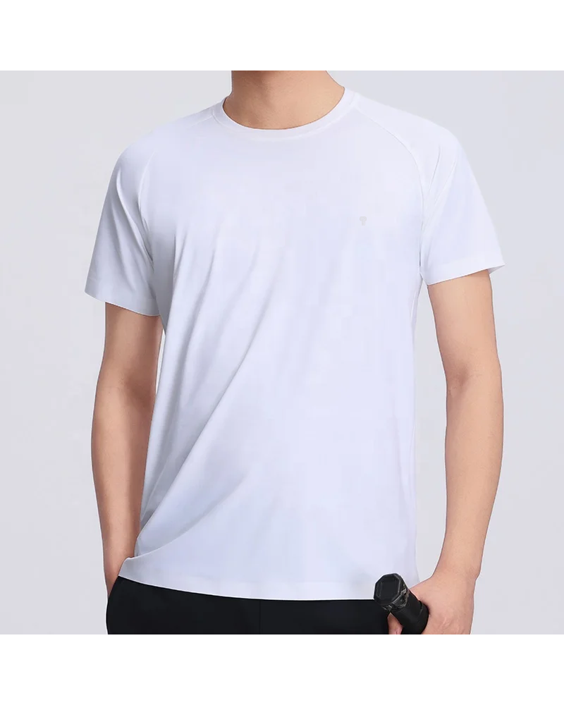 Polocom Plus Airflow Nylon Stretch Tee in White, model view