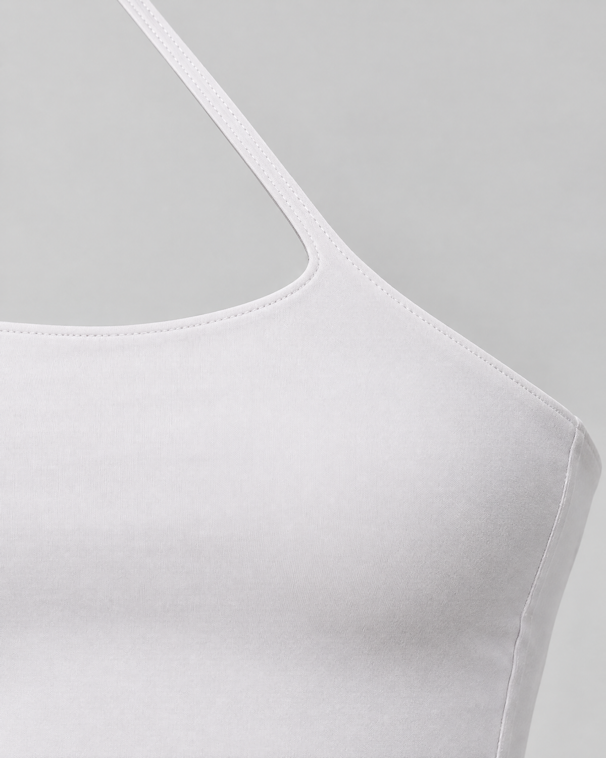 Arc Asymmetric Crop Top | Lime White | Detail view